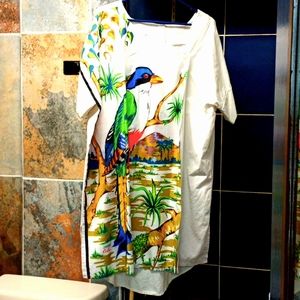 Tocororo Cuban Shirt Dress, Size L-XL